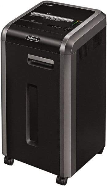 FELLOWES - 5/64 x 15/32" Strip, 16 Sheet Micro Cut Commercial Shredder - 17-3/4" Long x 17-1/8" Wide x 30-3/4" High, Level 5 Security, 16 Gal Wastebasket - All Tool & Supply