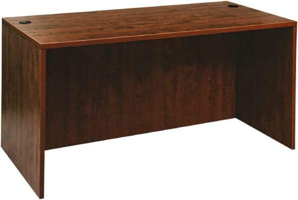 ALERA - Woodgrain Laminate Desk Shell - 59-1/8" Wide x 29-1/2" Deep x 29-5/8" High, Medium Cherry - All Tool & Supply