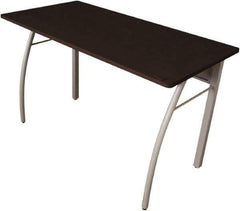 Linea Italia - Woodgrain Laminate Rectangular Desk - 47-1/4" Wide x 23-5/8" Deep x 29-1/2" High, Mocha & Gray - All Tool & Supply