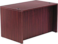 ALERA - Woodgrain Laminate Straight Front Desk - 47-1/4" Wide x 29-1/2" Deep x 29-5/8" High, Mahogany - All Tool & Supply