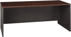 Bush Business Furniture - Laminate Over Wood Desk Shell - 71-1/8" Wide x 29-3/8" Deep x 29-7/8" High, Hansen Cherry & Graphite Gray - All Tool & Supply