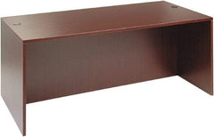 ALERA - Woodgrain Laminate Desk Shell - 71" Wide x 35-1/2" Deep x 29-5/8" High, Mahogany - All Tool & Supply