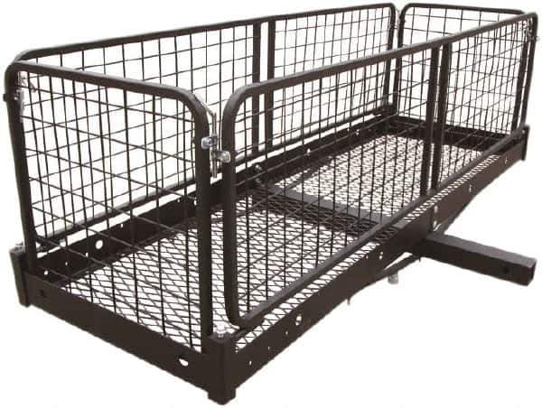 Erickson Manufacturing - Steel Folding Cargo Carrier - 20" Wide x 60.0" Long, Black, For Use with 2" Receivers - All Tool & Supply