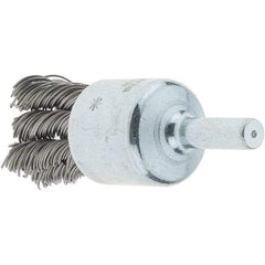 Tru-Maxx - 3/4" Brush Diam, Knotted, End Brush - 1/4" Diam Steel Shank, 22,000 Max RPM - All Tool & Supply