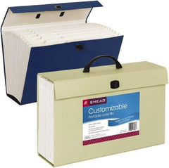 SMEAD - 19 Compartments, 15" Wide x 10" High x 5-1/4" Deep, Case File - Corrugated Cardboard, Assorted Colors - All Tool & Supply