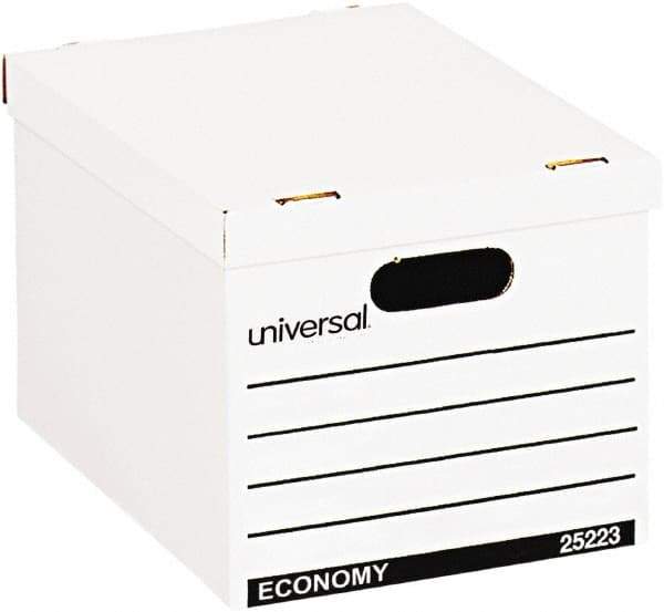 UNIVERSAL - 1 Compartment, 12" Wide x 10" High x 15" Deep, Storage Box - Corrugated Fiberboard, White - All Tool & Supply