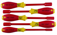 Insulated Nut Driver Inch Set Includes: 7/32" - 1/2". 5 Pieces - All Tool & Supply