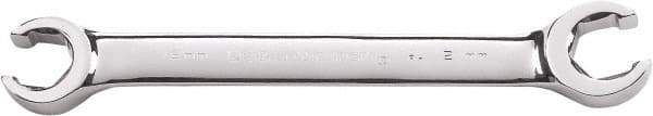 GearWrench - 15 x 17mm, Double End Head, Open End Flare Nut Wrench - 7-5/8" OAL, Steel, Full Polish, 6 Points - All Tool & Supply