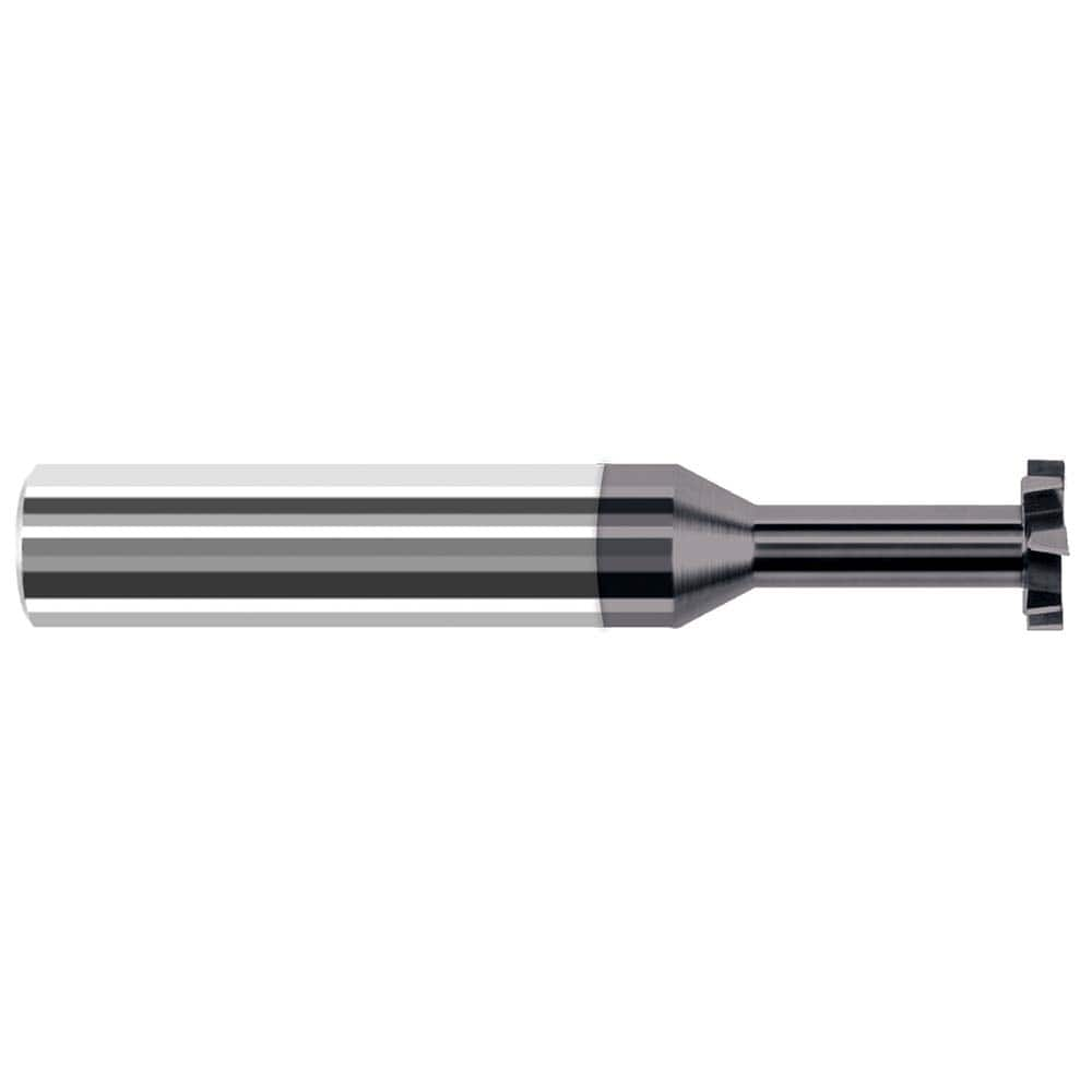 Harvey Tool - 1/4" Cut Diam, 1/8" Cut Width, 1/4" Shank, Staggered-Tooth Woodruff Keyseat Cutter - Exact Industrial Supply