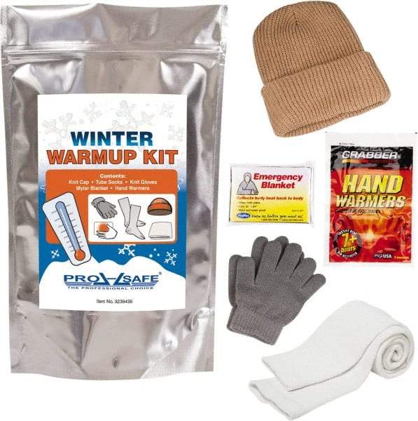 PRO-SAFE - Emergency Preparedness Kits Type: Winter Warm Up Kit Contents: Knit Stocking Cap; Gloves; Tube Socks; Emergency Blanket; (2) Hand Warmers - All Tool & Supply