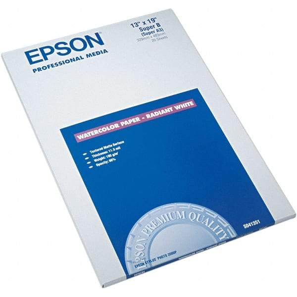 Epson - 13" x 19" White Photo Paper - Use with Inkjet Printers - All Tool & Supply