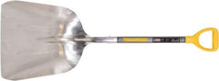 True Temper - 19-1/4" High x 15-3/8" Wide Square Aluminum Scoop - 27" Long Wood D-Grip Handle, No Step - All Tool & Supply