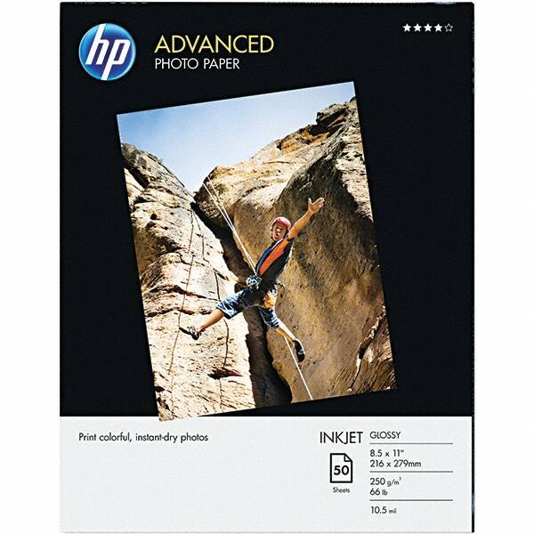 Hewlett-Packard - 8-1/2" x 11" White Photo Paper - Use with Inkjet Printers - All Tool & Supply