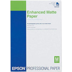 Epson - 11-3/4" x 16-1/2" White Photo Paper - Use with Inkjet Printers - All Tool & Supply