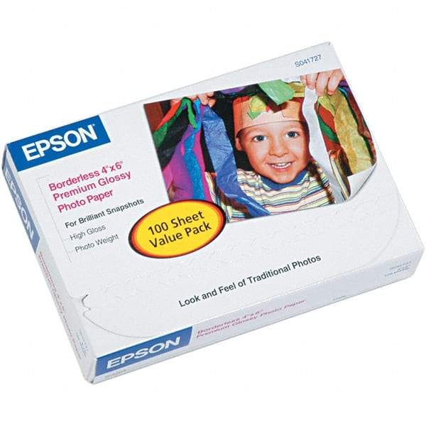 Epson - 4" x 6" White Photo Paper - Use with Inkjet Printers - All Tool & Supply