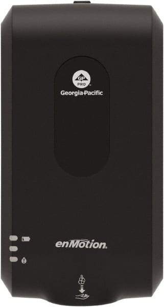 Georgia Pacific - 1000 to 1200mL Foam Hand Sanitizer Dispenser - Plastic, Wall Mounted, Black - All Tool & Supply