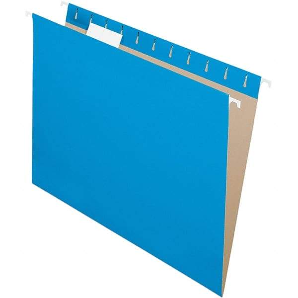 Pendaflex - 9-1/4 x 11-7/8", Letter Size, Blue, Hanging File Folder - 11 Point Stock, 1/5 Tab Cut Location - All Tool & Supply