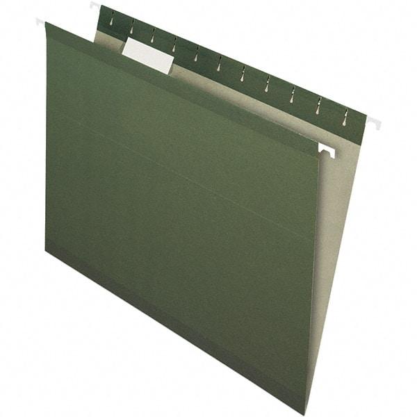 Pendaflex - 9-1/2 x 16", Letter Size, Standard Green, Hanging File Folder - 11 Point Stock, 1/5 Tab Cut Location - All Tool & Supply