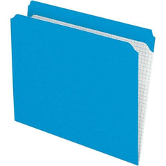 Pendaflex - 11-5/8 x 9-1/2", Letter Size, Blue, File Folders with Top Tab - 11 Point Stock, Straight Tab Cut Location - All Tool & Supply