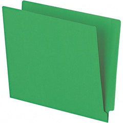 Pendaflex - 10-1/8 x 12-1/4", Letter Size, Green, File Folders with End Tab - 11 Point Stock, Straight Tab Cut Location - All Tool & Supply