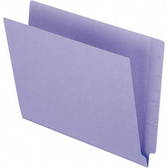 Pendaflex - 10-1/8 x 12-1/4", Letter Size, Purple, File Folders with End Tab - 11 Point Stock, Straight Tab Cut Location - All Tool & Supply