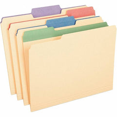 Pendaflex - 9-1/2 x 11-5/8", Letter Size, Assorted Colors, File Folders with Top Tab - Assorted Tab Cut Location - All Tool & Supply