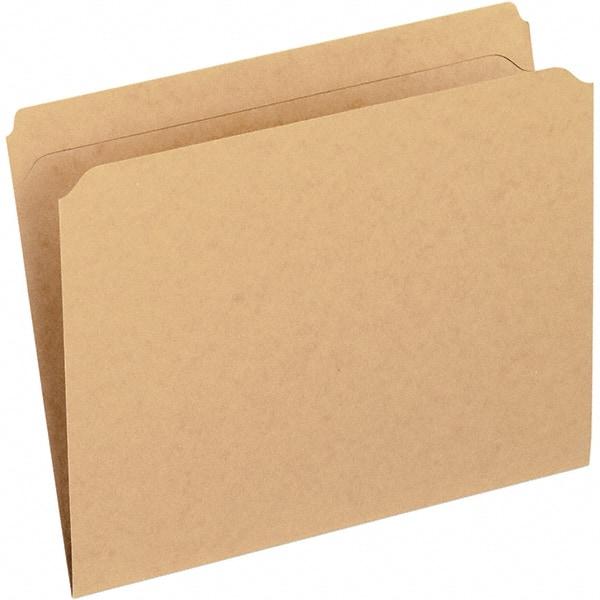 Pendaflex - 9-7/8 x 11-3/4", Letter Size, Brown, File Folders with Top Tab - 11 Point Stock, Straight Tab Cut Location - All Tool & Supply