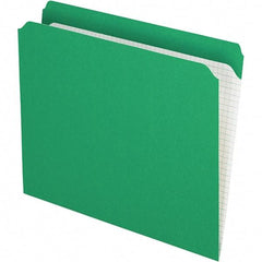 Pendaflex - 9-1/2 x 11-5/8", Letter Size, Bright Green, File Folders with Top Tab - 11 Point Stock, Straight Tab Cut Location - All Tool & Supply