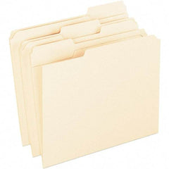 Pendaflex - 10 x 12-1/2", Letter Size, Manila, File Folders with Top Tab - 11 Point Stock, 1/3 Tab Cut Location - All Tool & Supply