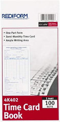 REDIFORM - 29/32" High x 4-13/64" Wide Bi-Weekly Time Cards - Use with Manual Time Record - All Tool & Supply