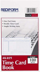 REDIFORM - 29/32" High x 4-13/64" Wide Weekly Time Cards - Use with Manual Time Record - All Tool & Supply