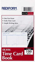 REDIFORM - 29/32" High x 4-13/64" Wide Daily Time Cards - Use with Manual Time Record - All Tool & Supply