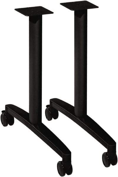 Hon - 23-1/2" Long x 39-1/4" Wide x 28-3/8" High Stationary Leg Base Table - Black, Aluminum - All Tool & Supply