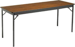 Barricks - 24" Long x 72" Wide x 30" High, Folding Table - Walnut & Black - All Tool & Supply