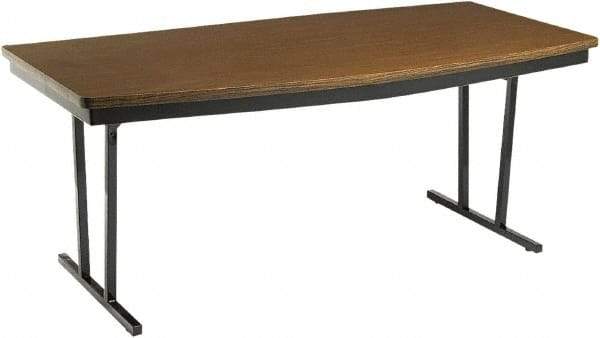 Barricks - 36" Long x 72" Wide x 30" High, Folding Table - Walnut & Black - All Tool & Supply