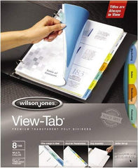 Wilson Jones - 11 x 8 1/2" 12 Tabs, 3-Hole Punched, Tab Divider - Multicolor Tabs, Multi-Color Folder - All Tool & Supply