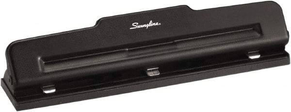 Swingline - Paper Punches Type: 10 Sheet Three-Hole Punch Color: Black - All Tool & Supply