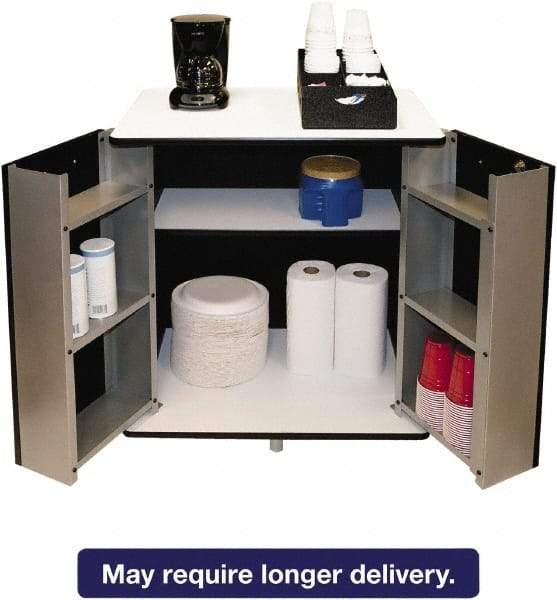 Vertiflex Products - Black & White Refreshment Stand - Use with Microwave, Coffee Maker - All Tool & Supply