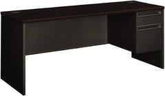 Hon - 72" Long x 29-1/2" High x 24" Deep, 2 Drawer Credenza - Mahogany/Charcoal (Color), Steel-Reinforced High-Pressure Laminate/Metal - All Tool & Supply