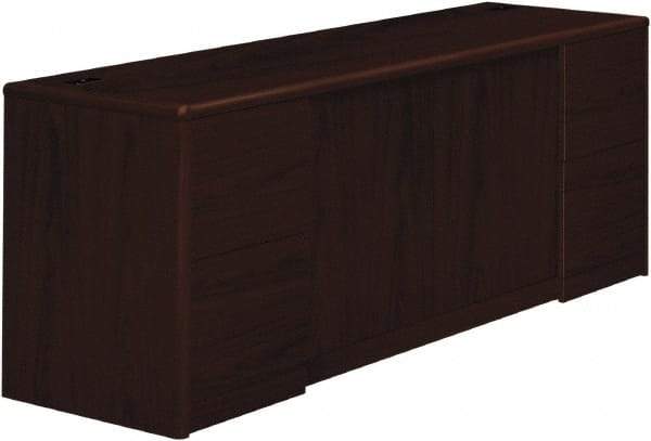 Hon - 72" Long x 29-1/2" High x 24" Deep, 4 Drawer Credenza - Mahogany (Color), Woodgrain Laminate - All Tool & Supply