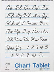 Pacon - Chart Tablets with Cursive Cover, Ruled, 24 x 32, White, 25 Sheets, Easel Pads - Use with Whiteboards, Chalkboards, Walls, Easel St&s - All Tool & Supply