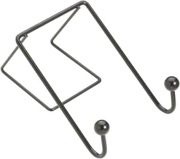 FELLOWES - 2 Hooks, 4" Long x 5-1/8" Deep, Metal Double Wall Hook - 6" High - All Tool & Supply