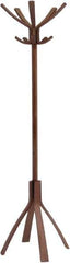 Alba - 10 Hooks, 21-21/32" Long x 21-21/32" Deep, Wood Floor Rack - 69-21/64" High - All Tool & Supply