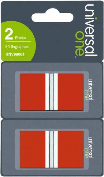 Universal One - Self-Stick Page Flags Style: Flag Color: Red - All Tool & Supply