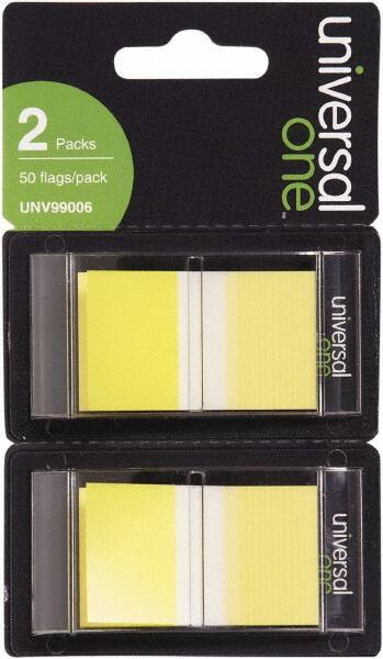 Universal One - Self-Stick Page Flags Style: Flag Color: Yellow - All Tool & Supply