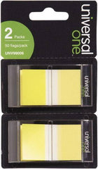 Universal One - Self-Stick Page Flags Style: Flag Color: Yellow - All Tool & Supply