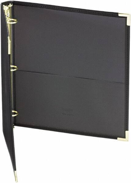 Samsill - 225 Sheet Capacity, 11 x 8-1/2", Non-View Ring Binder - Vinyl, Black - All Tool & Supply