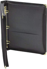 Samsill - 350 Sheet Capacity, 11 x 8-1/2", Non-View Ring Binder - Vinyl, Black - All Tool & Supply