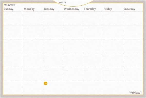 AT-A-GLANCE - 36 Sheet, 36 x 24", Monthly Planning Surface - Gray, White & Orange - All Tool & Supply