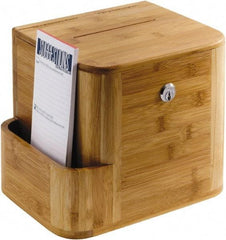 Safco - 10" Wide x 8" Deep x 14" High, Suggestion Box - Natural - All Tool & Supply